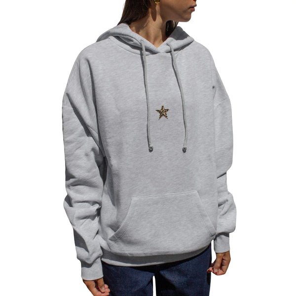 Y2K Star Charm Hoodie  GRAY S  - VILIVAUN
