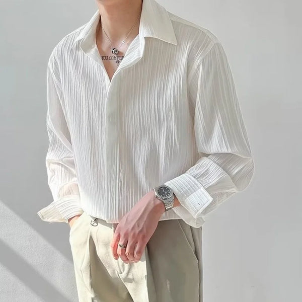 Stylish Black And White Long Sleeved Shirt