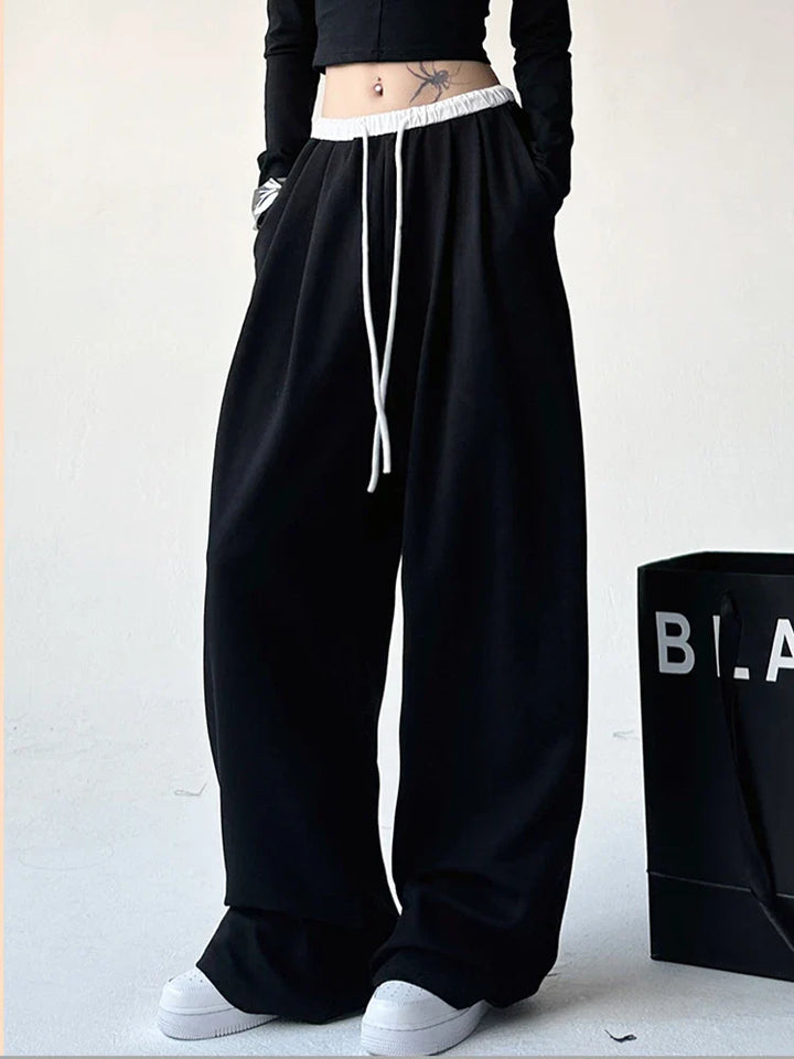 Y2K Oversized Baggy Sweatpants     - VILIVAUN