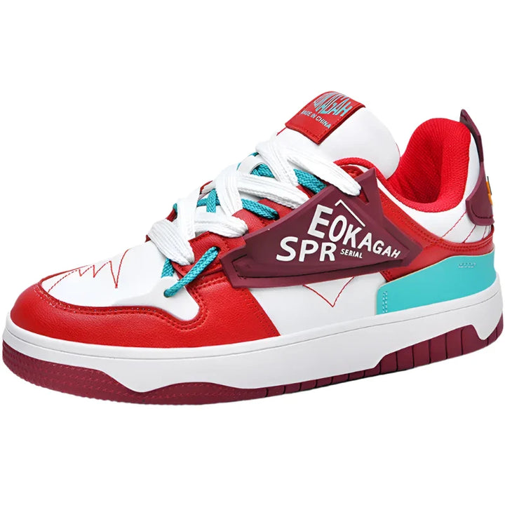 Neon Versatile Boardwalk Sneakers  Red 36  - VILIVAUN