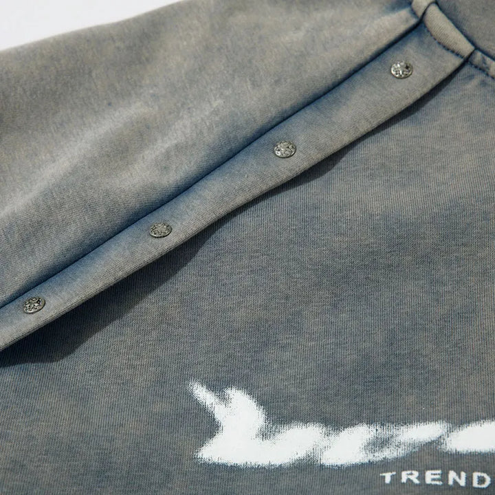 Y2k Vintage Washed Acid Hoodie - VILIVAUN