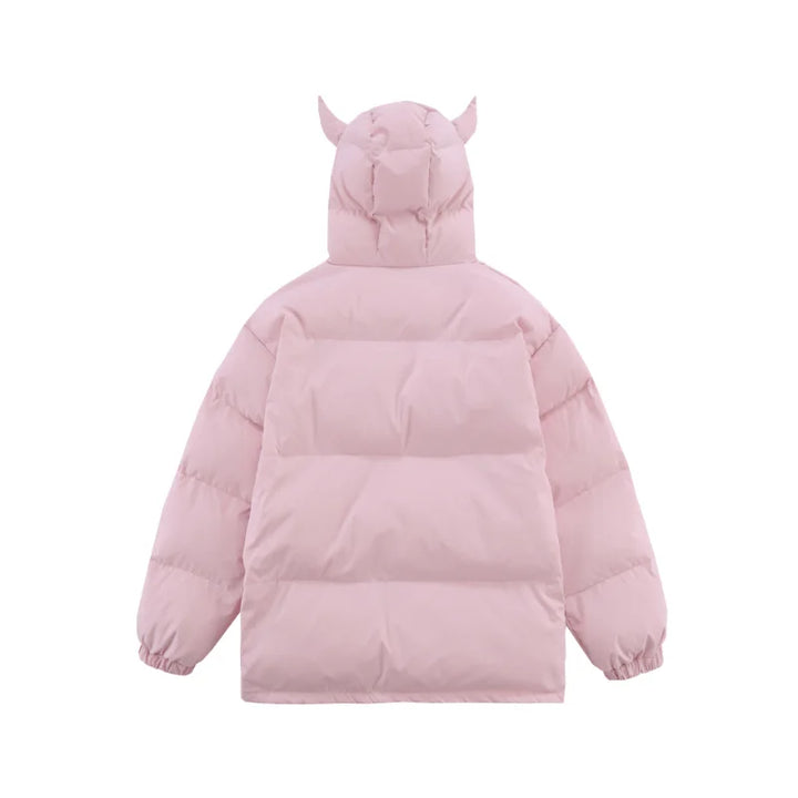 Devil's Horn Hooded Puffer Jacket     - VILIVAUN