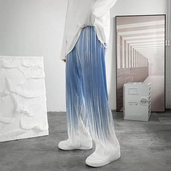 Silk Oversize Pleated Casual Wide Pants