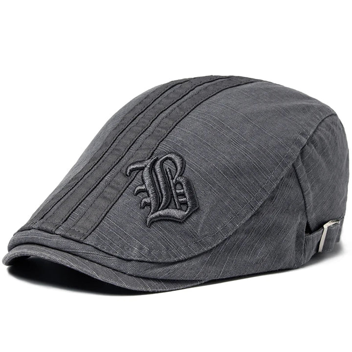 Retro Stitch Embroidered Beret     - VILIVAUN