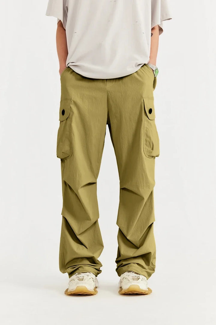 Trendy Loose Fit Cargo Pants     - VILIVAUN
