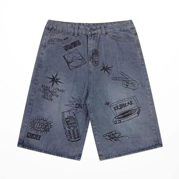 Y2K Women's Baggy Denim Short  S   - VILIVAUN