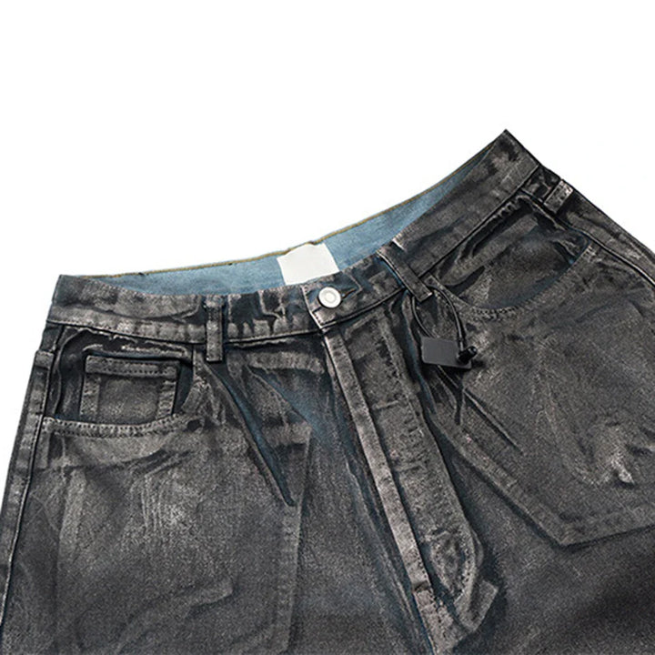 Y2k Vintage Coating Baggy Jeans - VILIVAUN