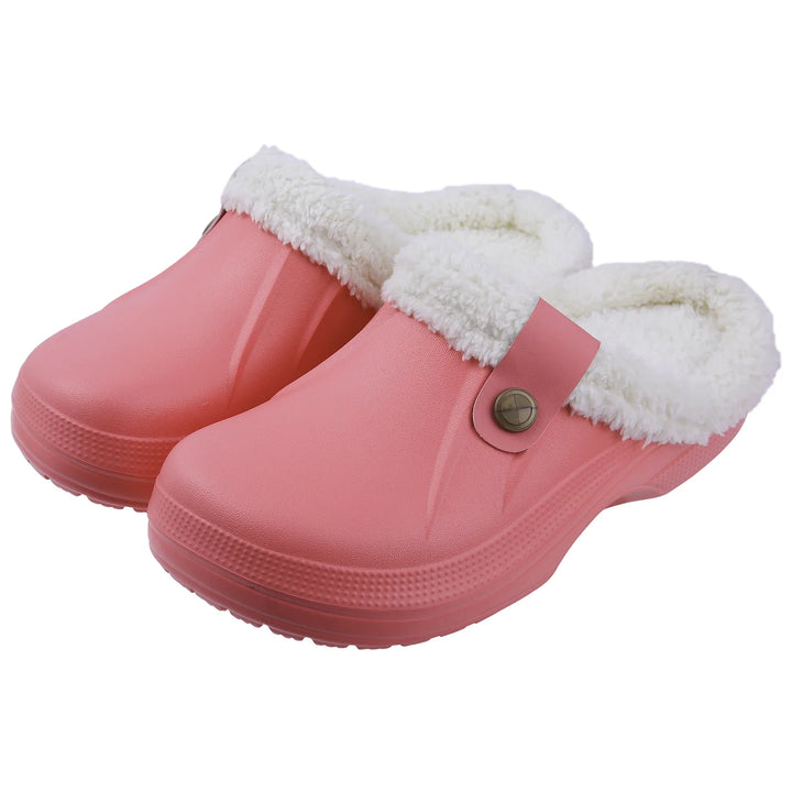 Fuzzy Waterproof Slippers  Pink 35-36  - VILIVAUN