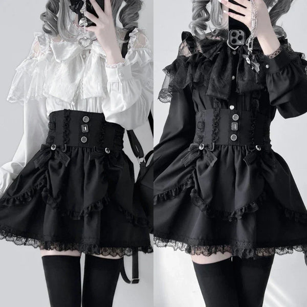 Sweet Japanese Lace Patchwork Summer T-Shirt