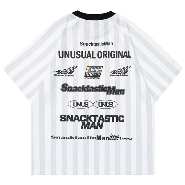 Retro Hip Hop Racing Striped T-Shirt