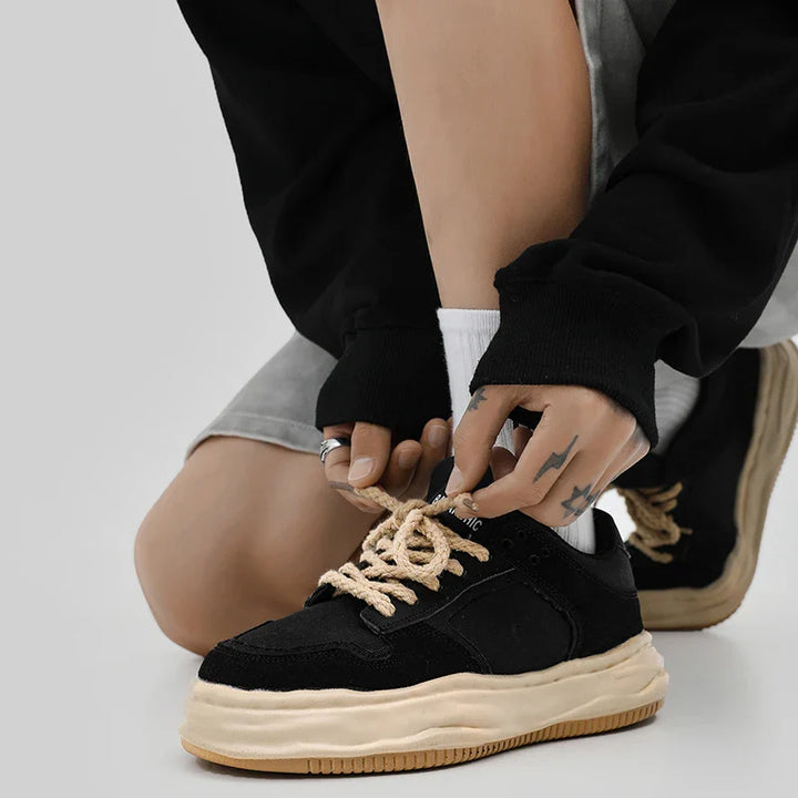 Breathable Canvas Mesh Mixed Colors Shoes     - VILIVAUN