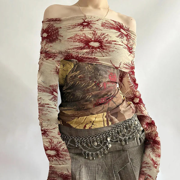 Y2K Floral Y2K Shirt