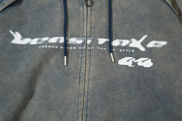Y2k Vintage Washed Acid Hoodie - VILIVAUN