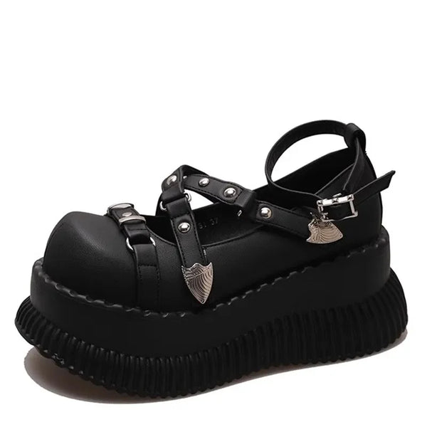 Punk Gothic Women's Round Shoes