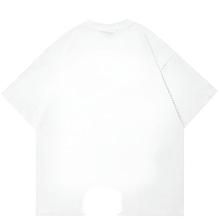 Y2K Cartoon Girl Graphic Casual T Shirt     - VILIVAUN