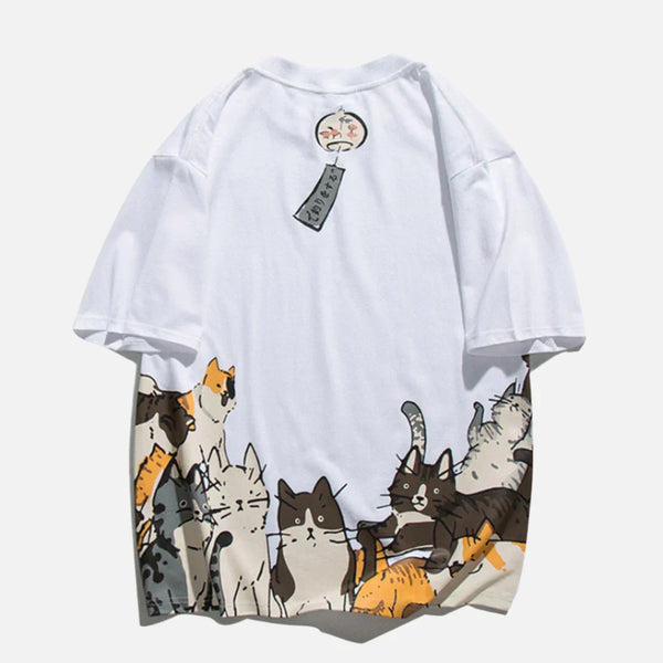Graffiti Cat Graphic Short Sleeve Premuim T-Shirt