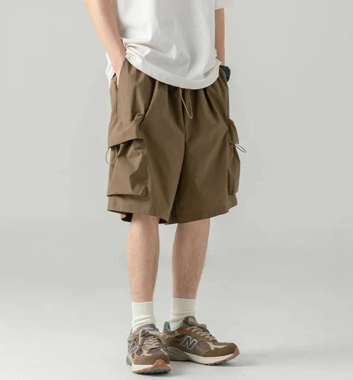 Casual Loose Knee Cargo Short     - VILIVAUN