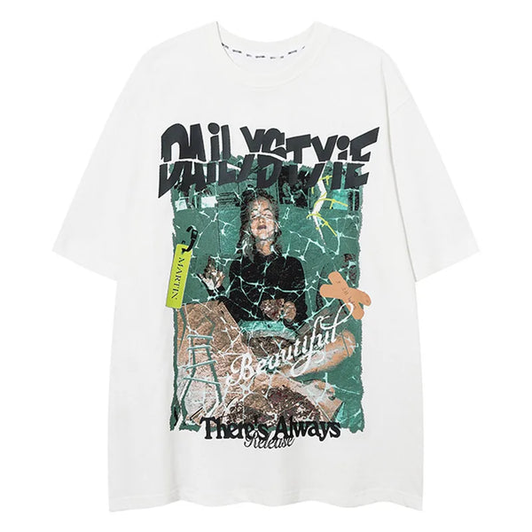 Casual "Daily Style" T-Shirt  White M  - VILIVAUN