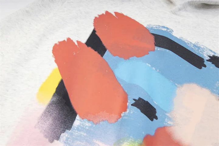 Y2K Paintings Mixed Color Hoodie - VILIVAUN