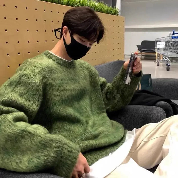 Y2k Vintage Wool Pullover  M Green  - VILIVAUN