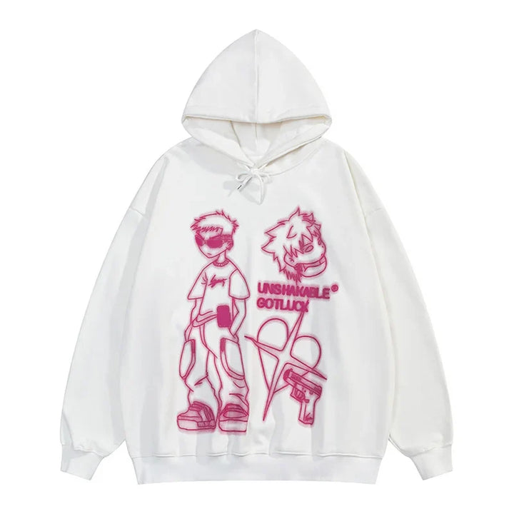 Y2K Unshakable Youth Hoodie  White S  - VILIVAUN