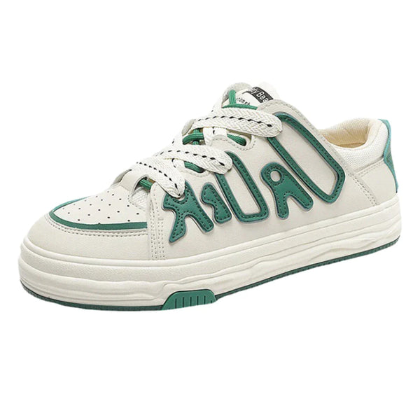 Soft Step Dissolve Sneakers  White Green 36  - VILIVAUN