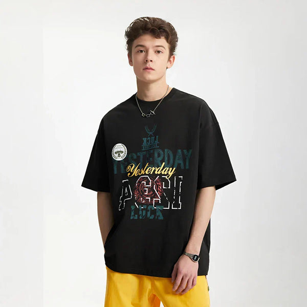 Summer Vintage Graphic Print  T-Shirt