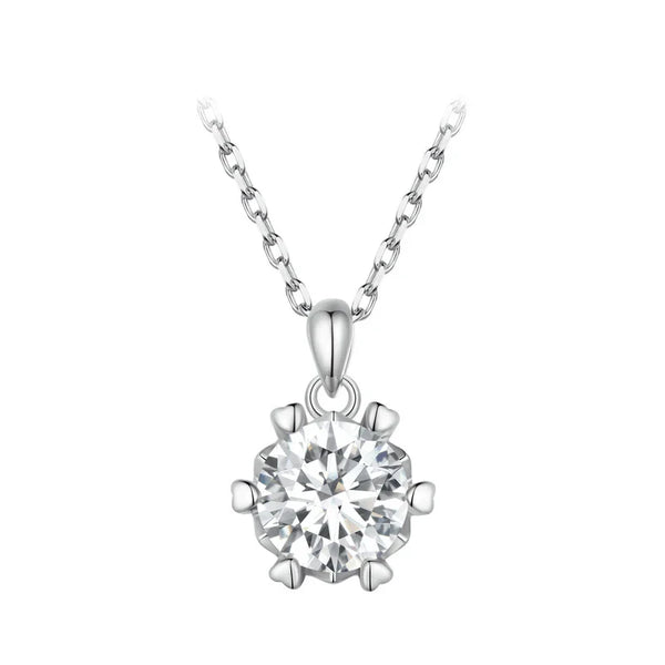 GleamStone Moissanite Pendant  Silver 1 CT  - VILIVAUN