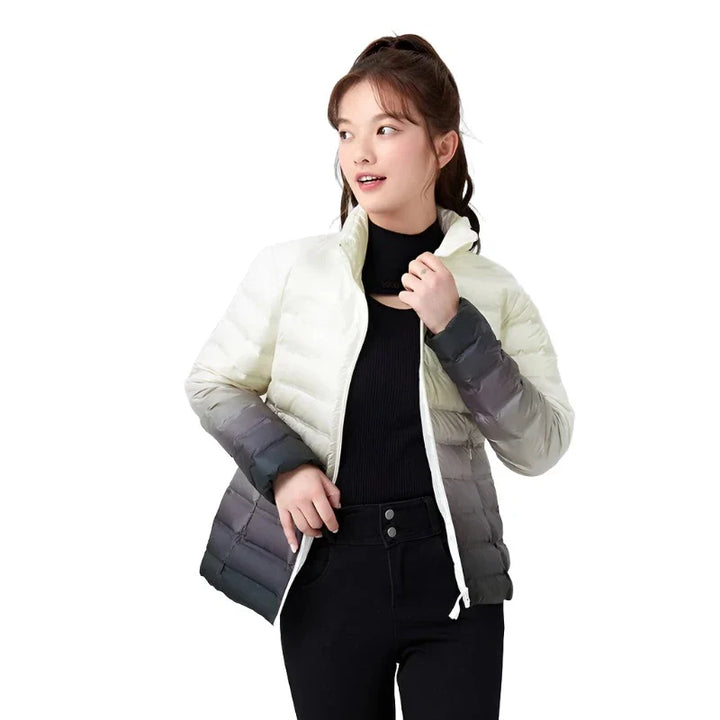 Puffer Versatile Solid Color Stand Collar Jacket     - VILIVAUN