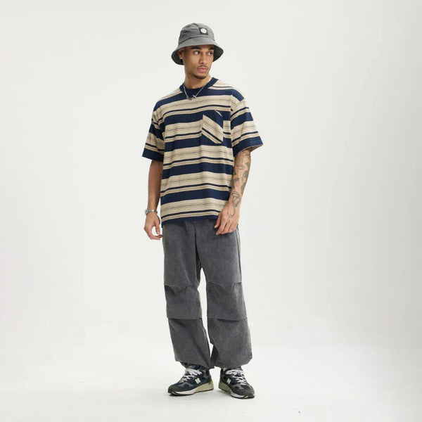 Washed Cargo Joggers Tapered Pants