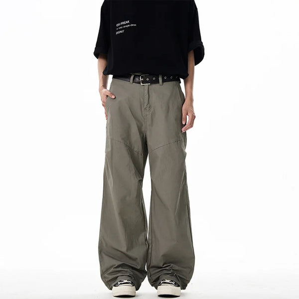Lightweight Classic Pleated Oversized Pants