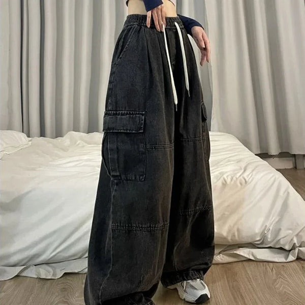 Y2K Vintage Blue Cargo Jeans
