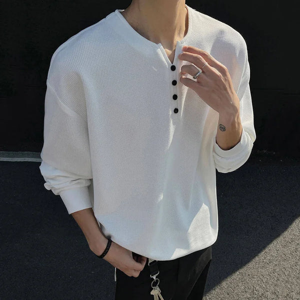 Casual Button Korean Style T-Shirt