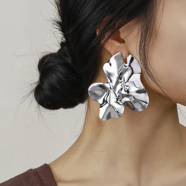 Irregular Metal Stud Earrings