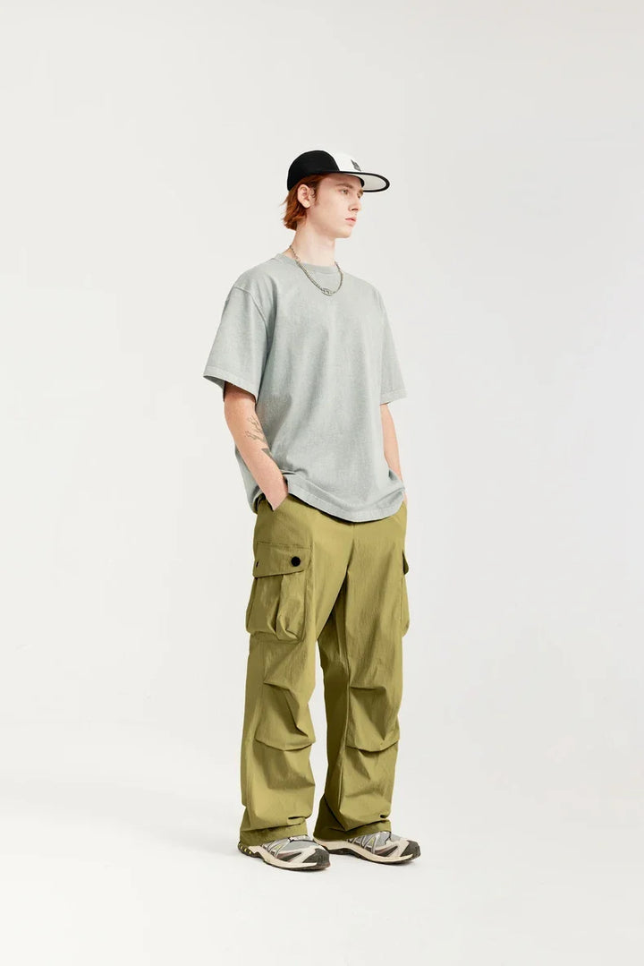 Trendy Loose Fit Cargo Pants     - VILIVAUN