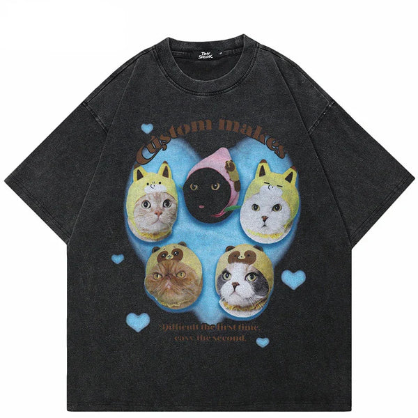 Funny Graphic Oversized Cat Baby T-Shirt