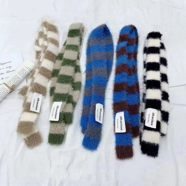 Y2K Striped Scarf