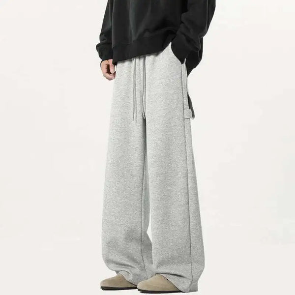 Elastic Waist Korean Style Mens Pants