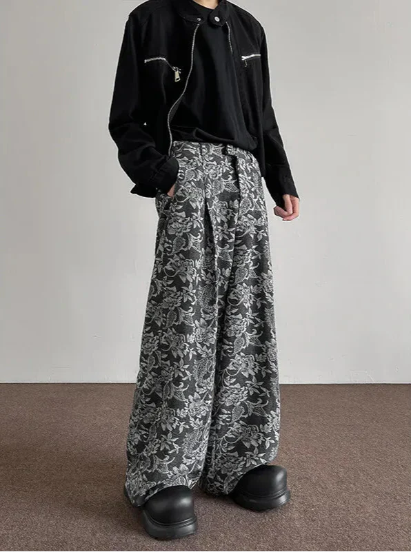 Y2K Floral Pattern Pants