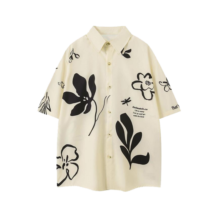 Flowers "That's Life" Shirt     - VILIVAUN