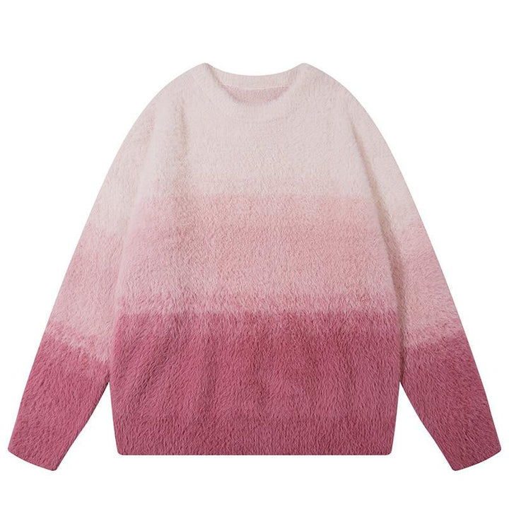 Fading Gradient Knitted Sweater  Pink S  - VILIVAUN