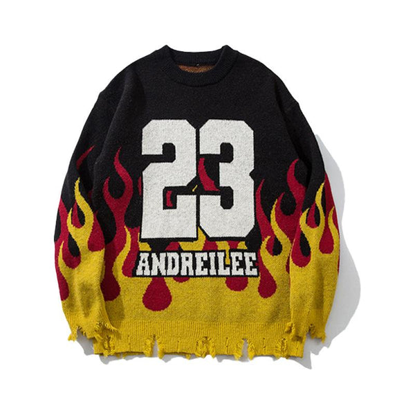 Flamio 23 Burning Sweater  Black S  - VILIVAUN
