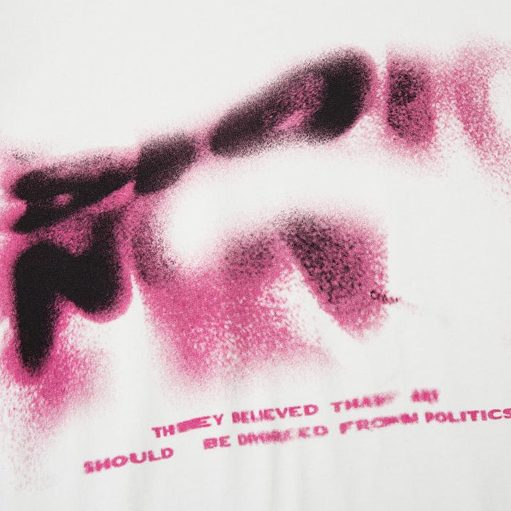 Anti-Politics Print T-Shirt     - VILIVAUN