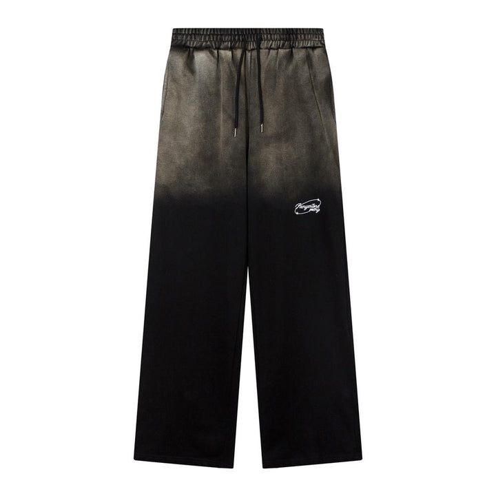 Fading Gradient Cotton Pants  Black S  - VILIVAUN