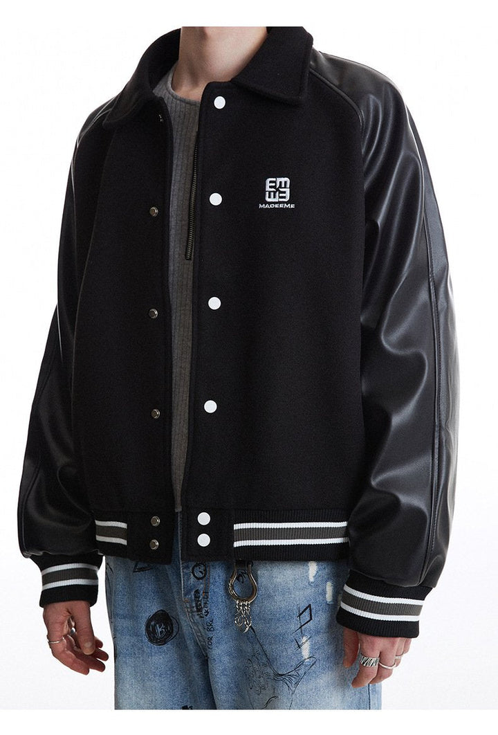 80 90 Retro Leather Jacket     - VILIVAUN