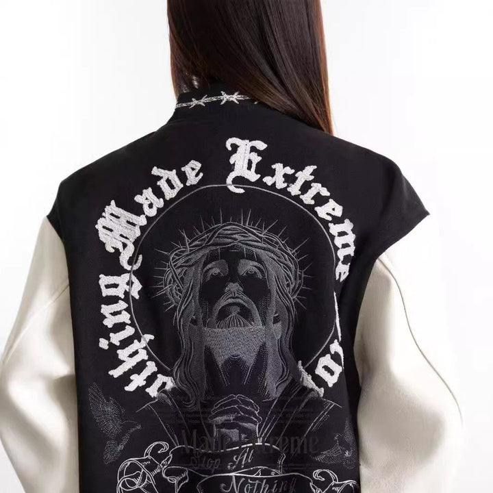 Y2k Inferno Rebel Varsity Jacket     - VILIVAUN