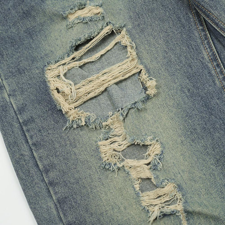 Wasteland Ripped Distressed Jeans     - VILIVAUN