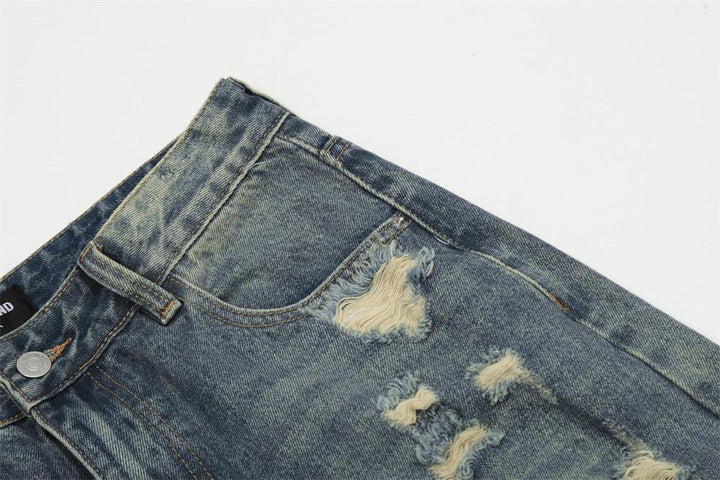 Wasteland Ripped Distressed Jeans     - VILIVAUN
