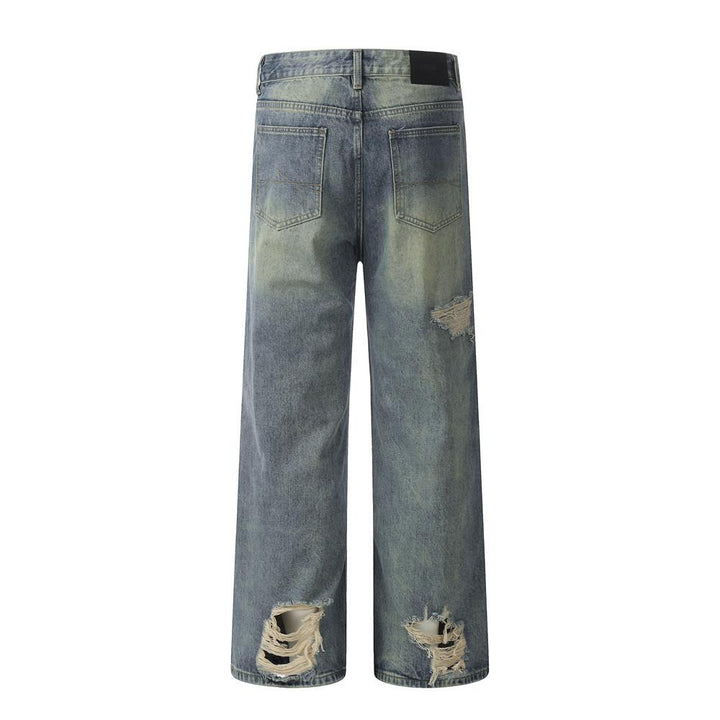 Wasteland Ripped Distressed Jeans     - VILIVAUN
