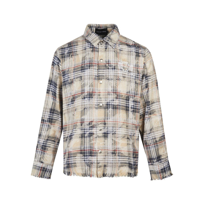 Vintage Woven Pinstripe Shacket     - VILIVAUN